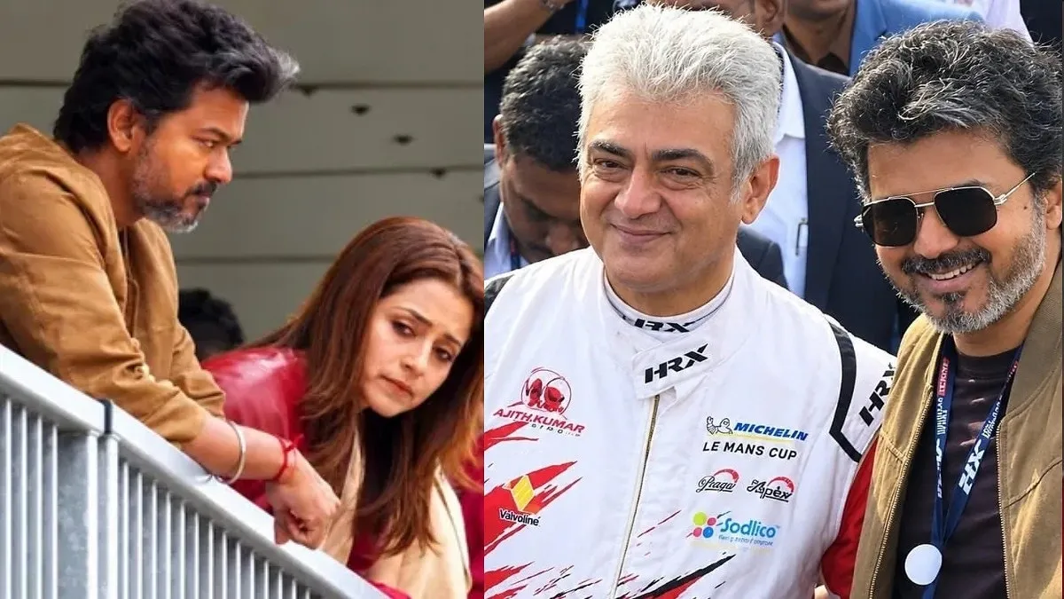 ‘গার্লফ্রেন্ড’কে নিয়ে বন্ধু অজিতের রেস দেখলেন মুখ্যমন্ত্রী বিজয়