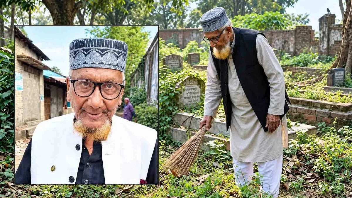 স্ত্রীর কবরের যত্নে দেড় দশক, ৮৫ বছরেও থামেননি আইনজীবী মওলা বক্স