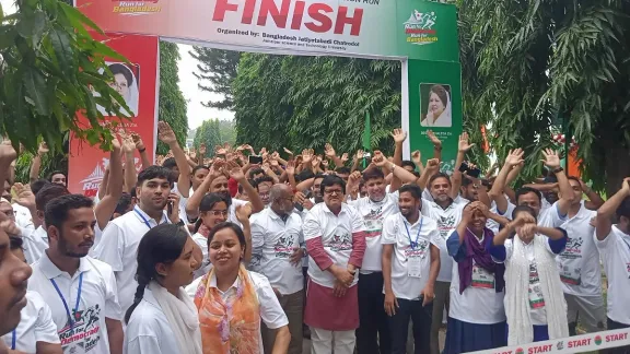 ‘রান ফর ডেমোক্রেসি’ স্লোগানে জাবিপ্রবিতে ছাত্রদলের ৫ কিলোমিটার ম্যারাথন