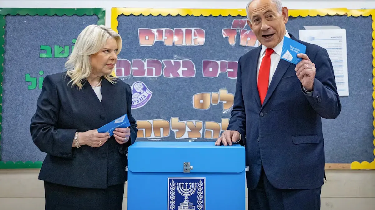Fastest turnout for half a century as Israelis pass wartime judgment on Netanyahu