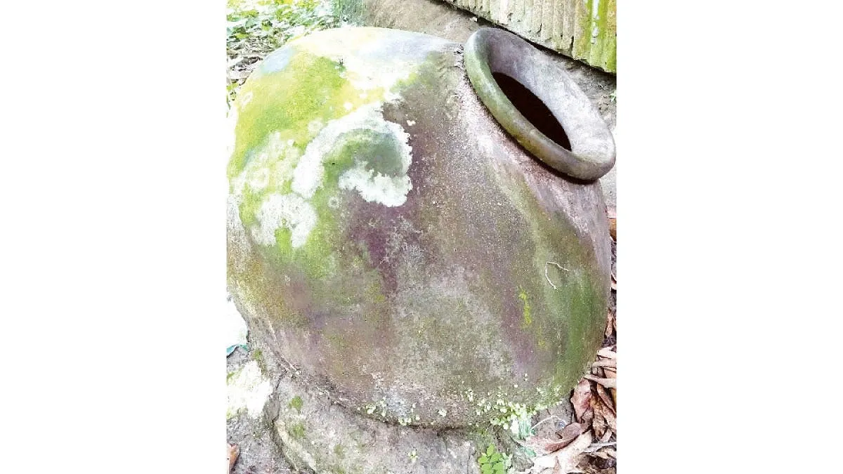 Earthen grain jar on the verge of extinction