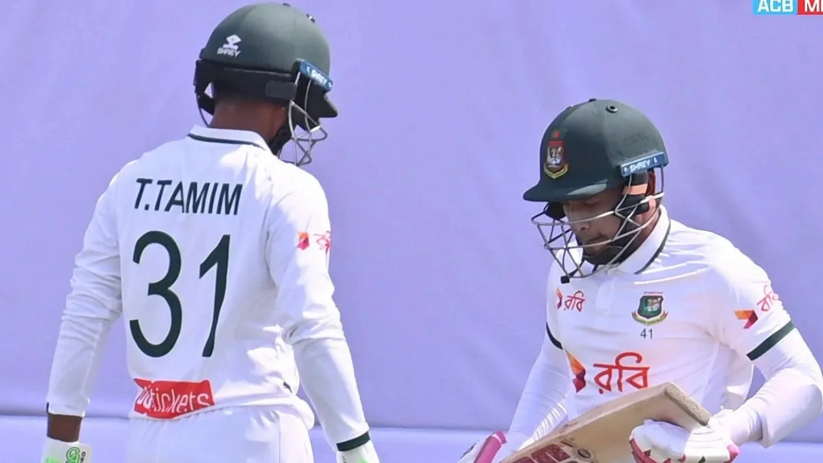 Mushfiqur and Shanto build century stand in Abu Dhabi test